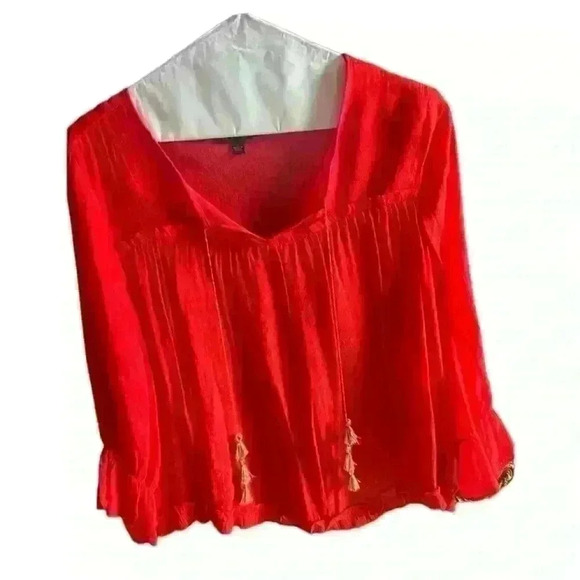 Zac and Rachael blouse. Red size large never worn. Flowy Airy. Comfortable soft - Picture 1 of 4